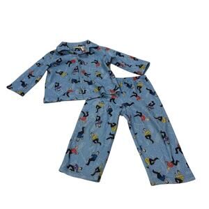 Vintage The Wiggles Kids 2T Toddler Pajamas Set Retro All over Print Y2k
